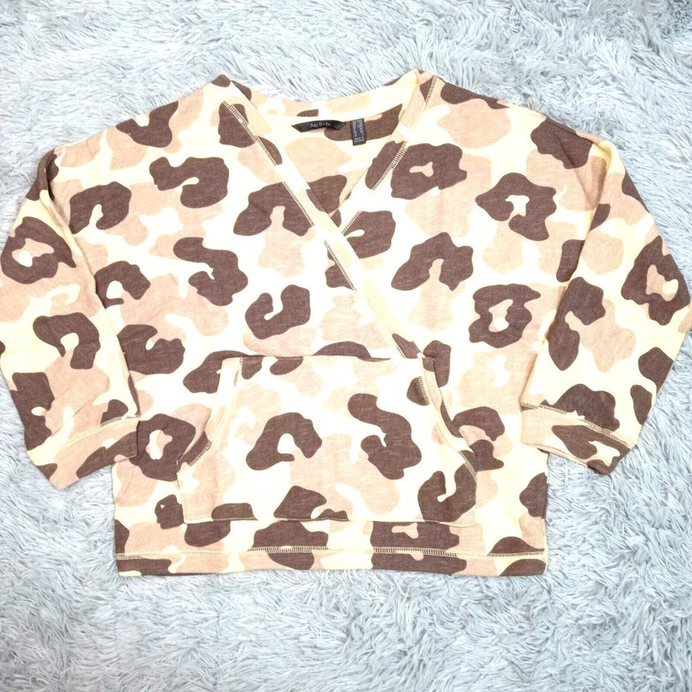 Anybody Womens Sweater Pullover‎ Yellow XXS Sweatshirt Kangaroo Pockets XXS